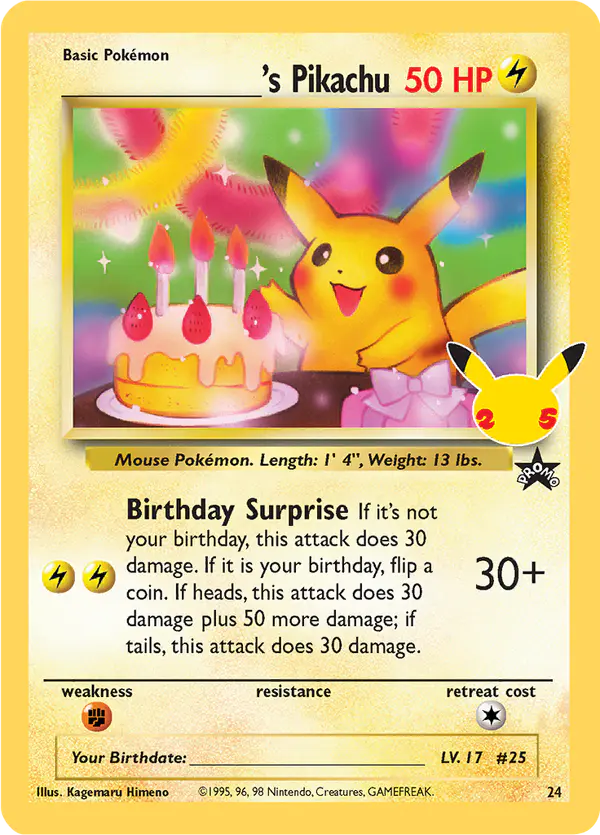 Carta _____'s Pikachu CC008 de Celebrations Classic Collection