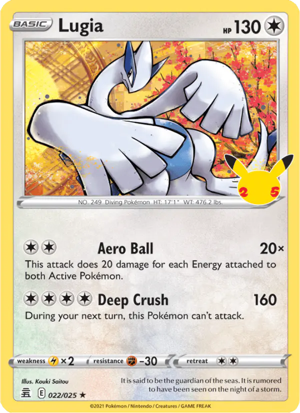 Carta Lugia 022/025 de Celebrations