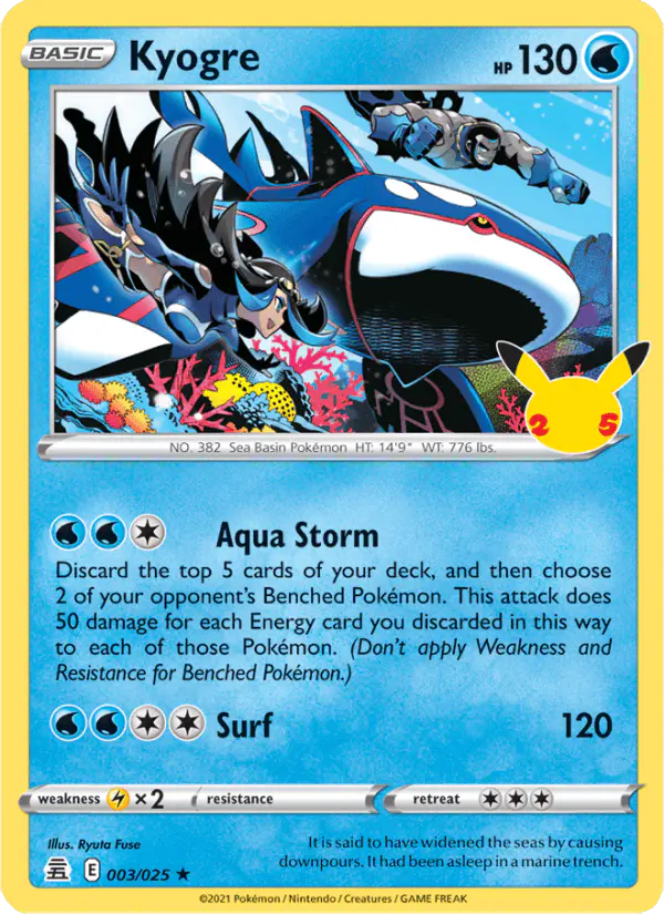 Carta Kyogre 003/025 de Celebrations