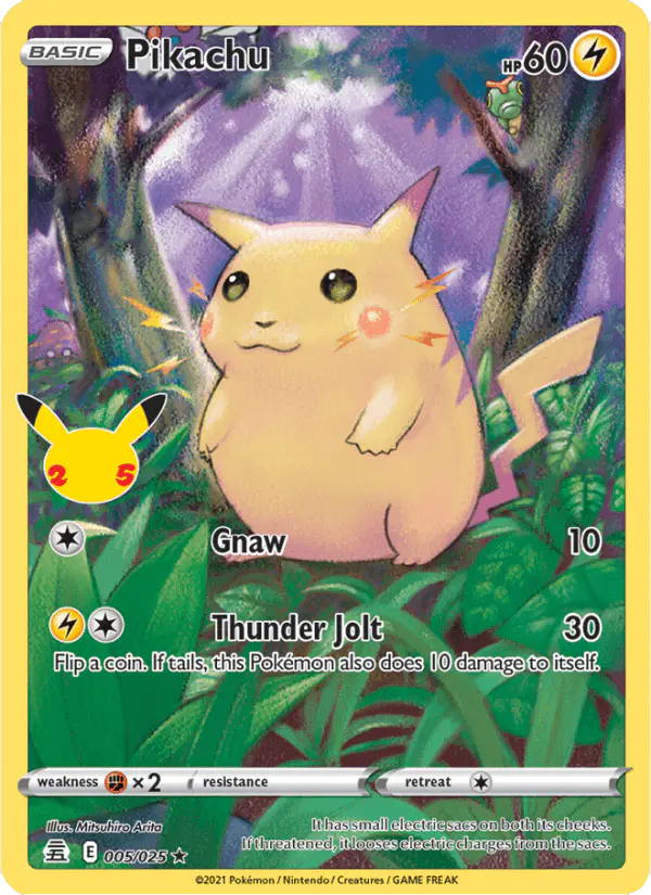 Carta Pikachu 005/025 de Celebrations