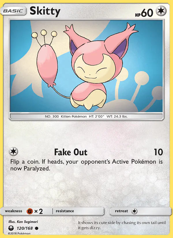 Carta Skitty 120/168 de Celestial Storm