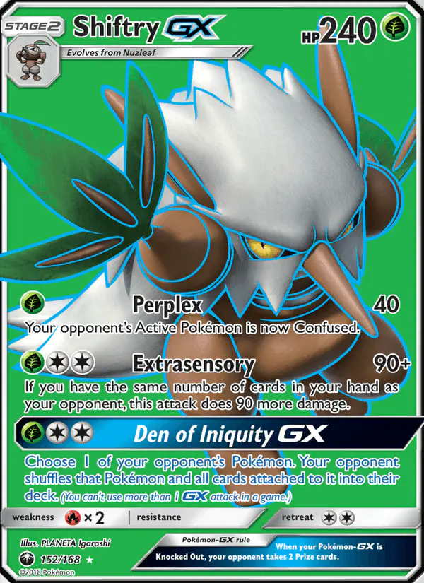 Carta Shiftry GX 152/168 de Celestial Storm