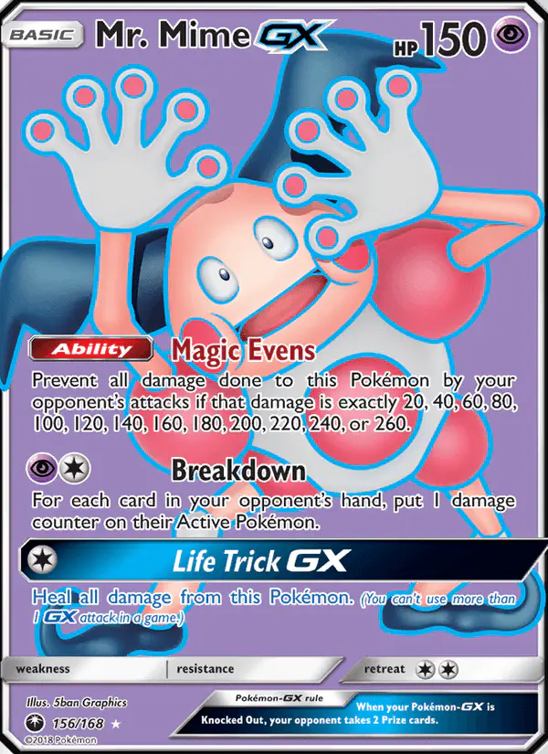 Carta Mr. Mime GX 156/168 de Celestial Storm