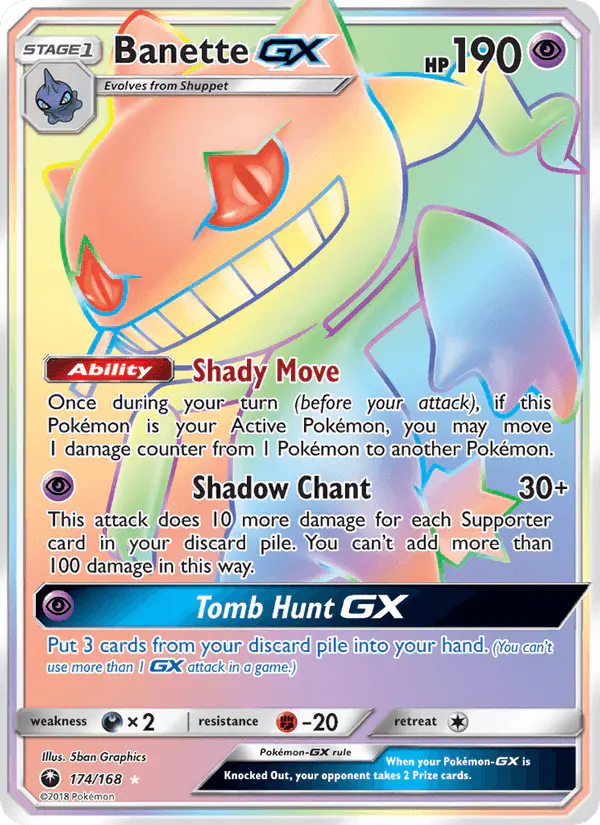 Carta Banette GX 174/168 de Celestial Storm