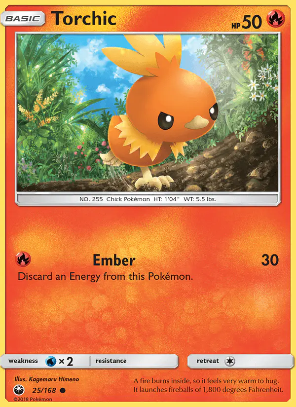 Carta Torchic 25/168 de Celestial Storm