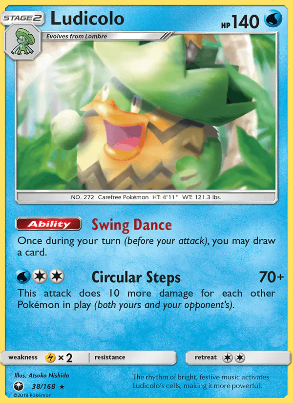 Carta Ludicolo 38/168 de Celestial Storm