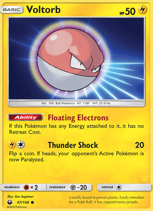 Carta Voltorb 47/168 de Celestial Storm