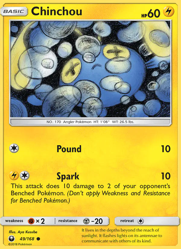 Carta Chinchou 49/168 de Celestial Storm