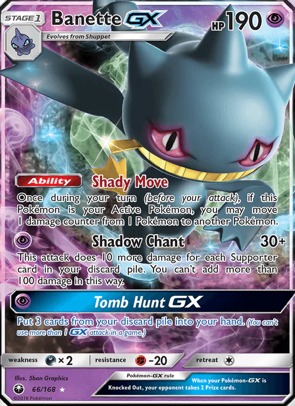 Carta Banette GX 66/168 de Celestial Storm