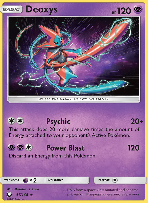 Carta Deoxys 67/168 de Celestial Storm