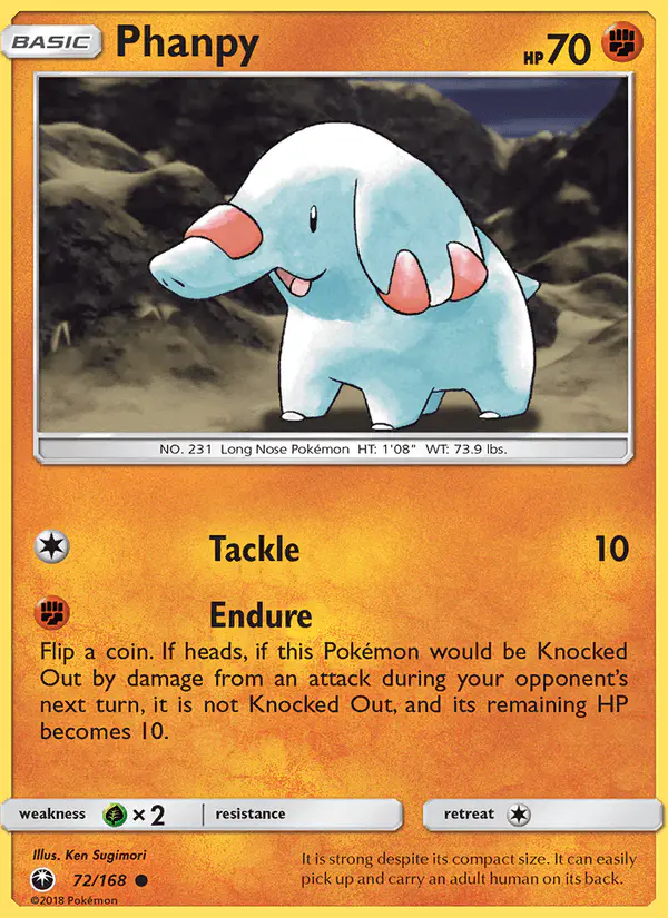 Carta Phanpy 72/168 de Celestial Storm