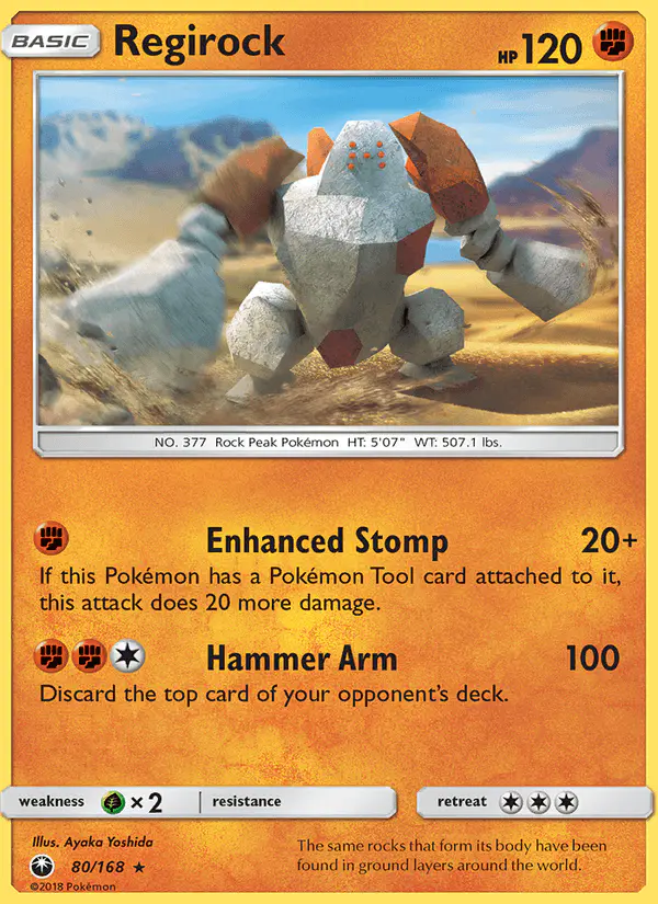 Carta Regirock 80/168 de Celestial Storm