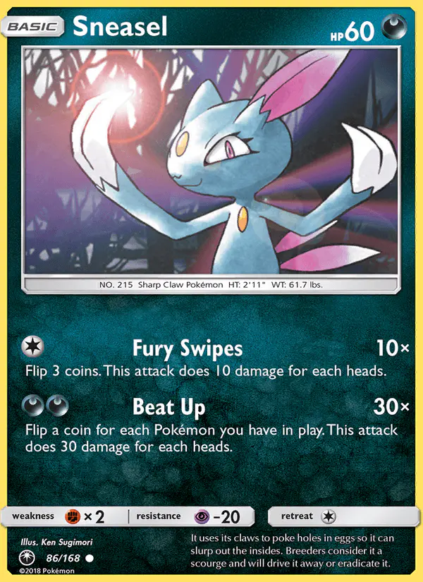 Carta Sneasel 86/168 de Celestial Storm