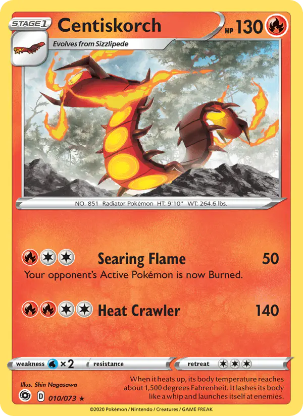 Carta Centiskorch 010/073 de Champion's Path