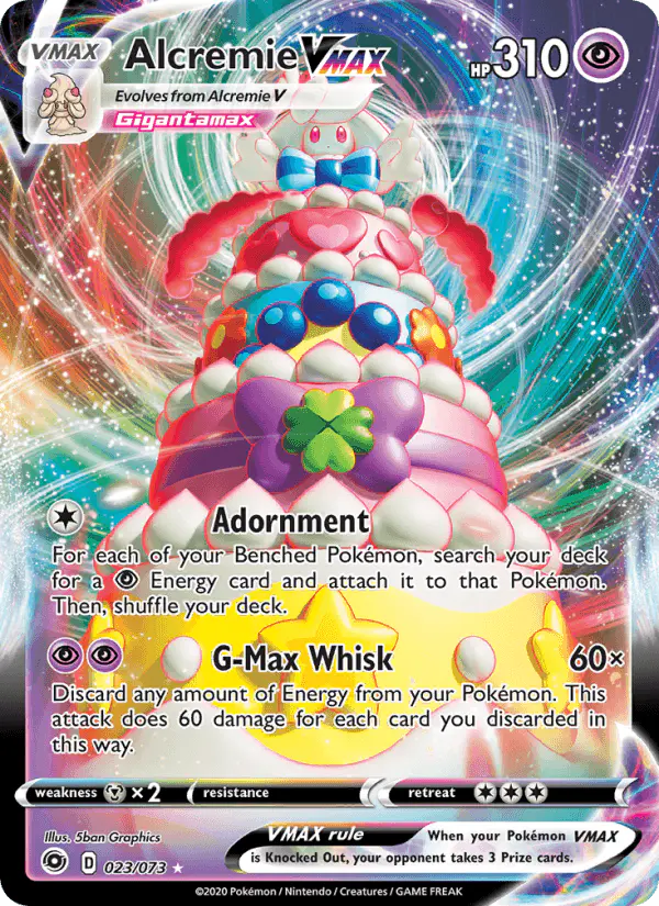 Carta Alcremie VMAX 023/073 de Champion's Path