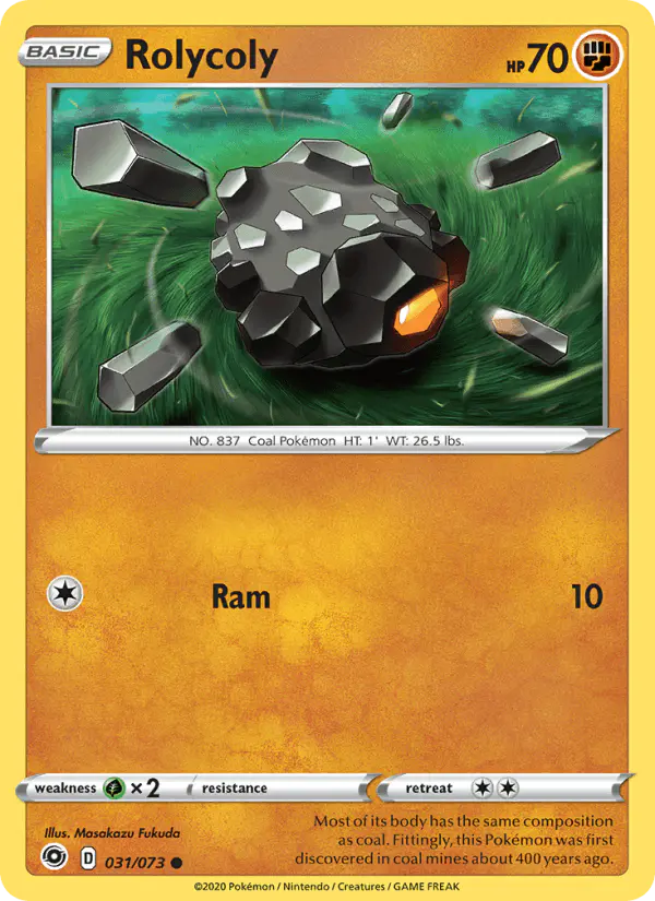 Carta Rolycoly 031/073 de Champion's Path
