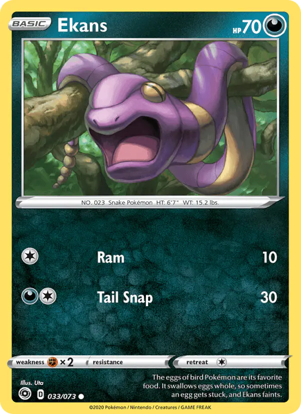 Carta Ekans 033/073 de Champion's Path