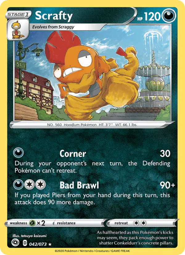 Carta Scrafty 042/073 de Champion's Path