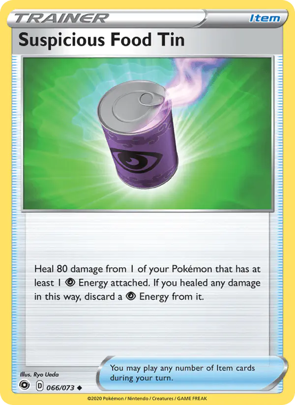 Carta Suspicious Food Tin 066/073 de Champion's Path