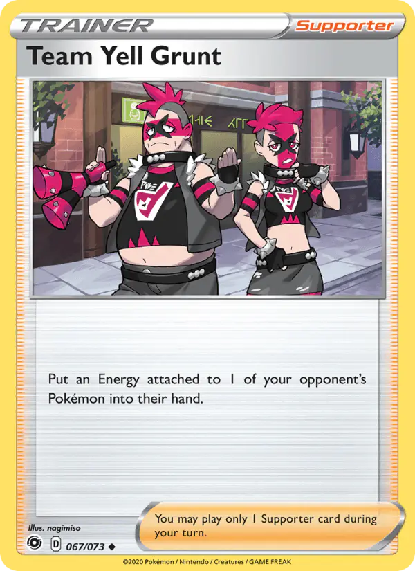 Carta Team Yell Grunt 067/073 de Champion's Path