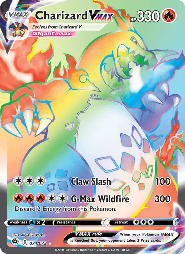Carta Charizard VMAX 074/073 de Champion's Path