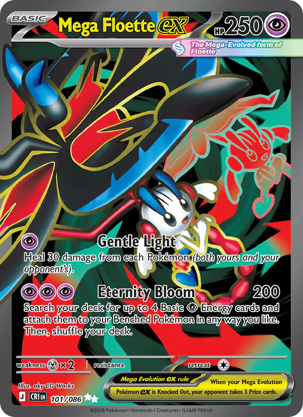 Carta Mega Floette ex 101/086 de Chaos Rising