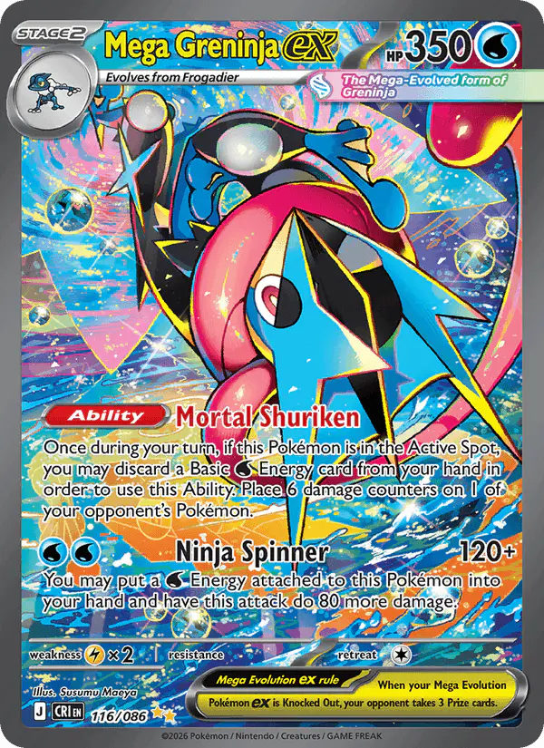 Carta Mega Greninja ex 116/086 de Chaos Rising