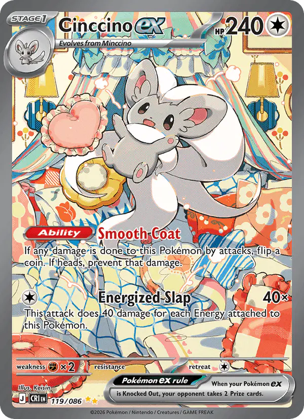 Carta Cinccino ex 119/086 de Chaos Rising