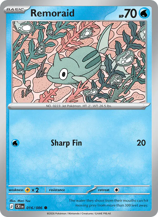 Carta Remoraid 016/086 de Chaos Rising