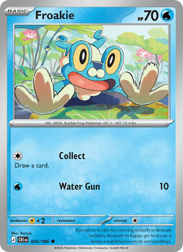 Carta Froakie 020/086 de Chaos Rising