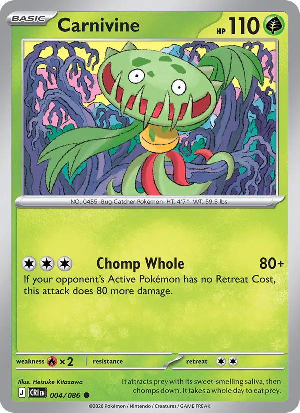 Carta Carnivine 004/086 de Chaos Rising