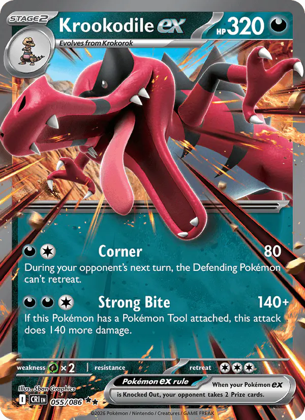 Carta Krookodile ex 055/086 de Chaos Rising