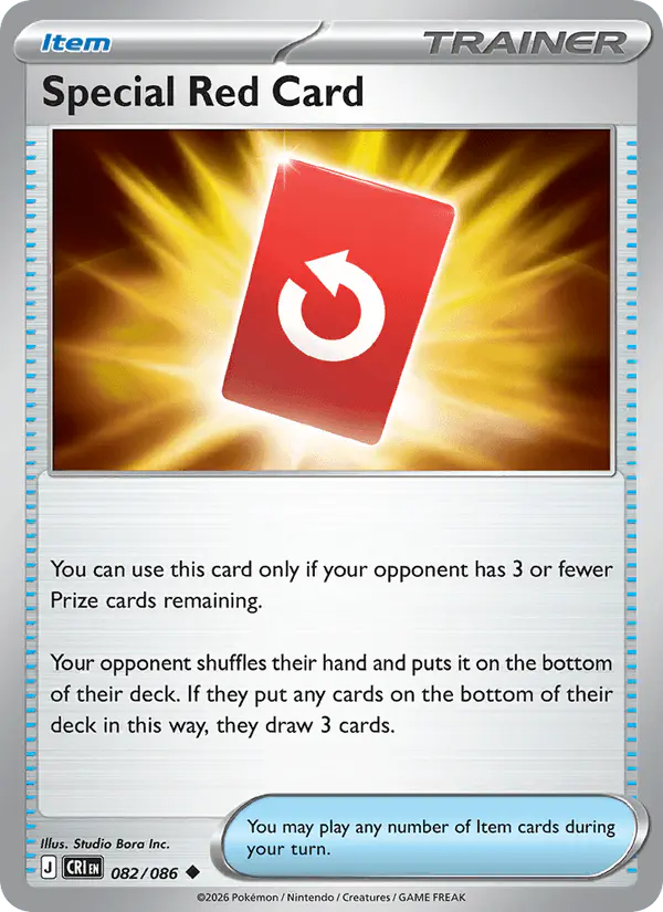 Carta Special Red Card 082/086 de Chaos Rising