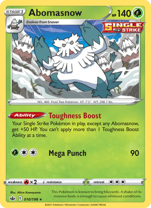 Carta Abomasnow 010/198 de Chilling Reign