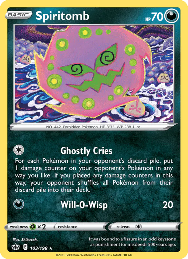 Carta Spiritomb 103/198 de Chilling Reign