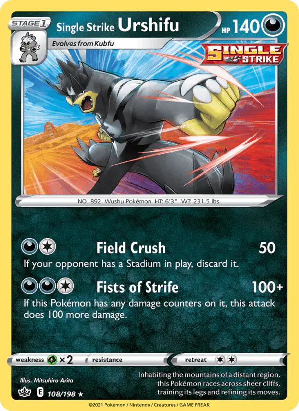 Carta Single Strike Urshifu 108/198 de Chilling Reign