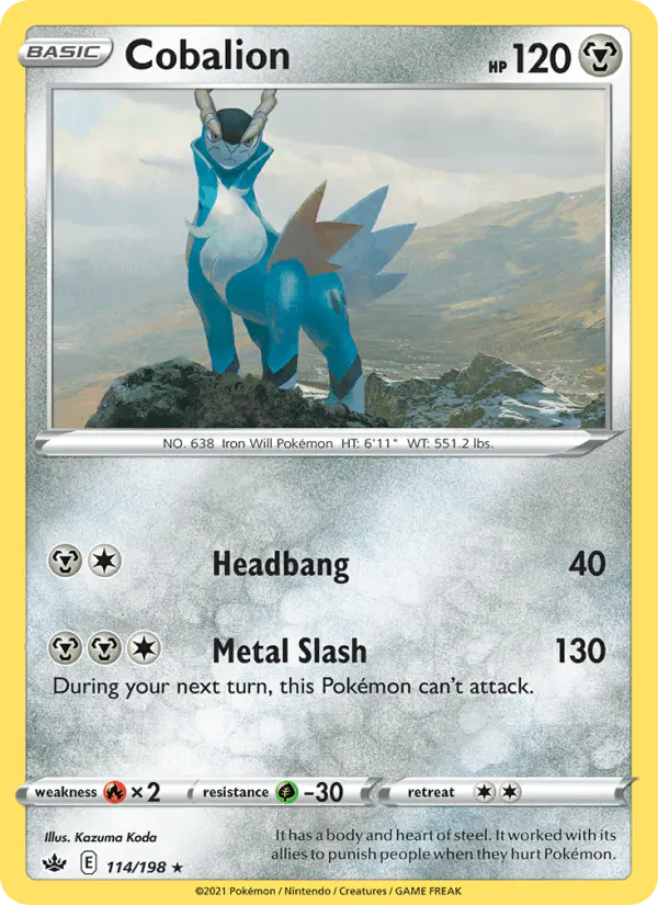 Carta Cobalion 114/198 de Chilling Reign