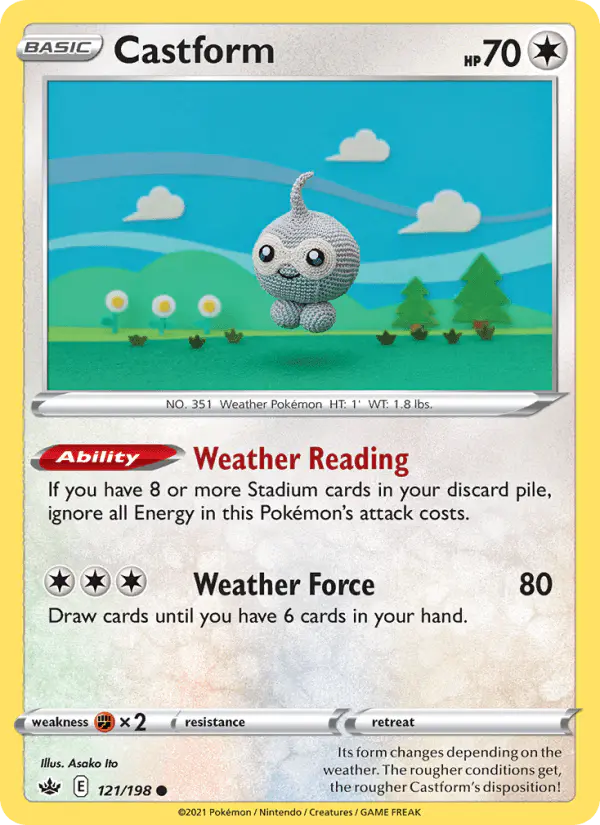 Carta Castform 121/198 de Chilling Reign