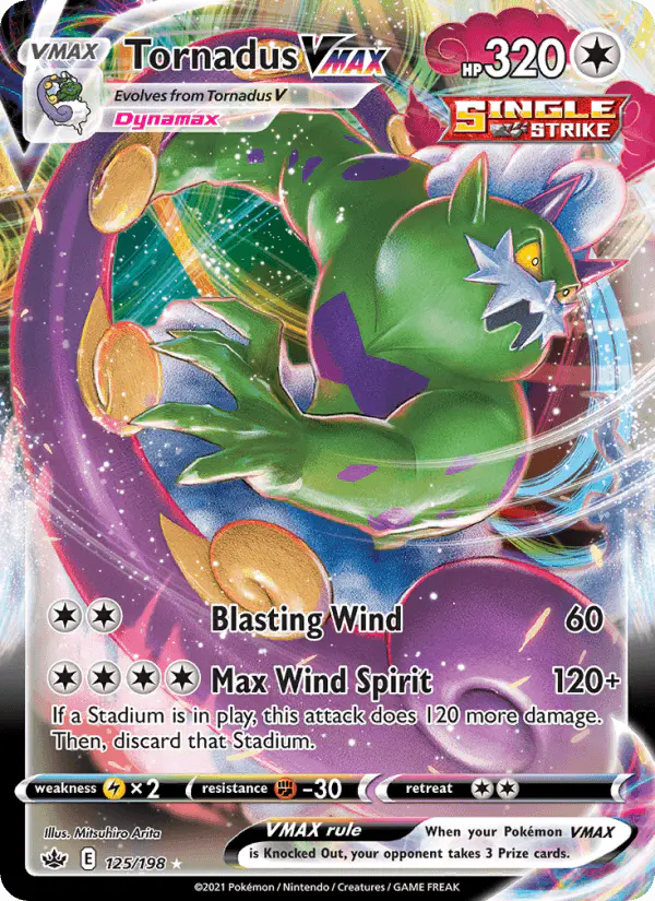 Carta Tornadus VMAX 125/198 de Chilling Reign