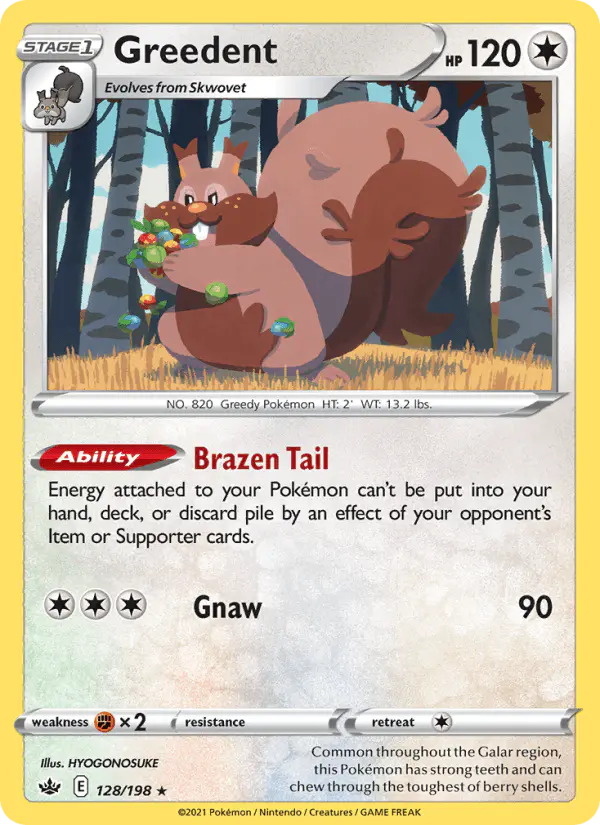 Carta Greedent 128/198 de Chilling Reign