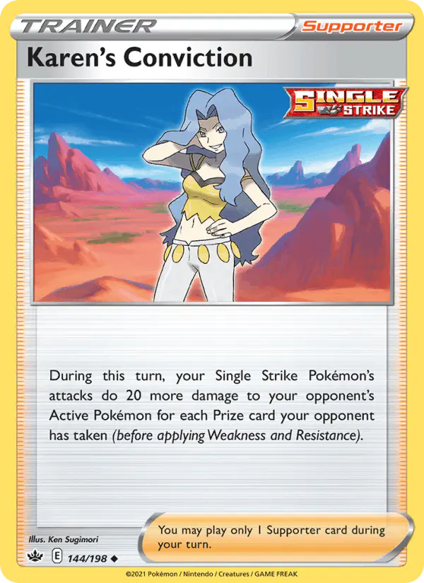 Carta Karen's Conviction 144/198 de Chilling Reign