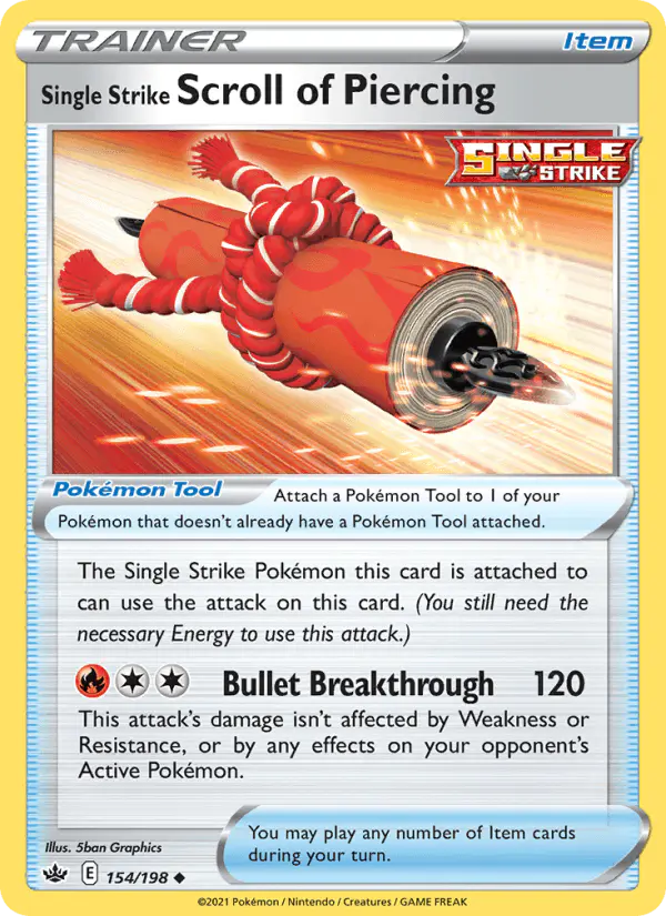 Carta Single Strike Scroll of Piercing 154/198 de Chilling Reign