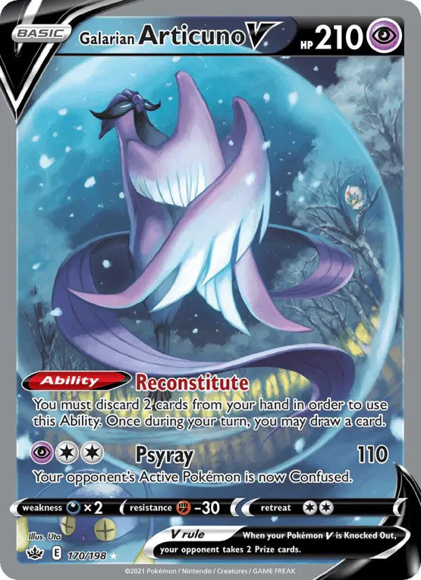 Carta Galarian Articuno V 170/198 de Chilling Reign