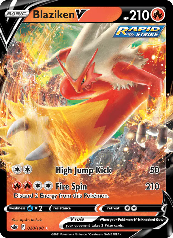 Carta Blaziken V 020/198 de Chilling Reign