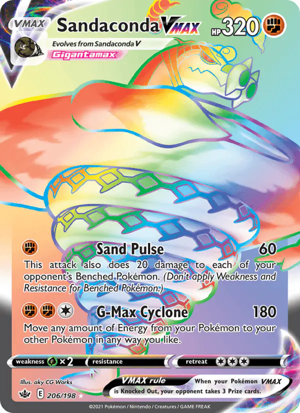 Carta Sandaconda VMAX 206/198 de Chilling Reign