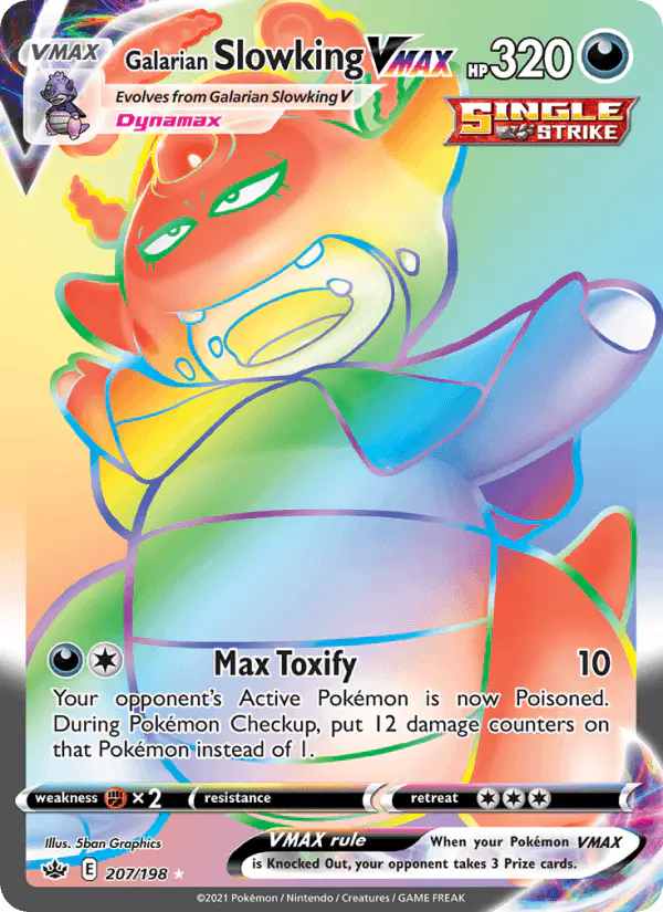 Carta Galarian Slowking VMAX 207/198 de Chilling Reign