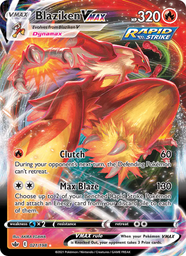 Carta Blaziken VMAX 021/198 de Chilling Reign