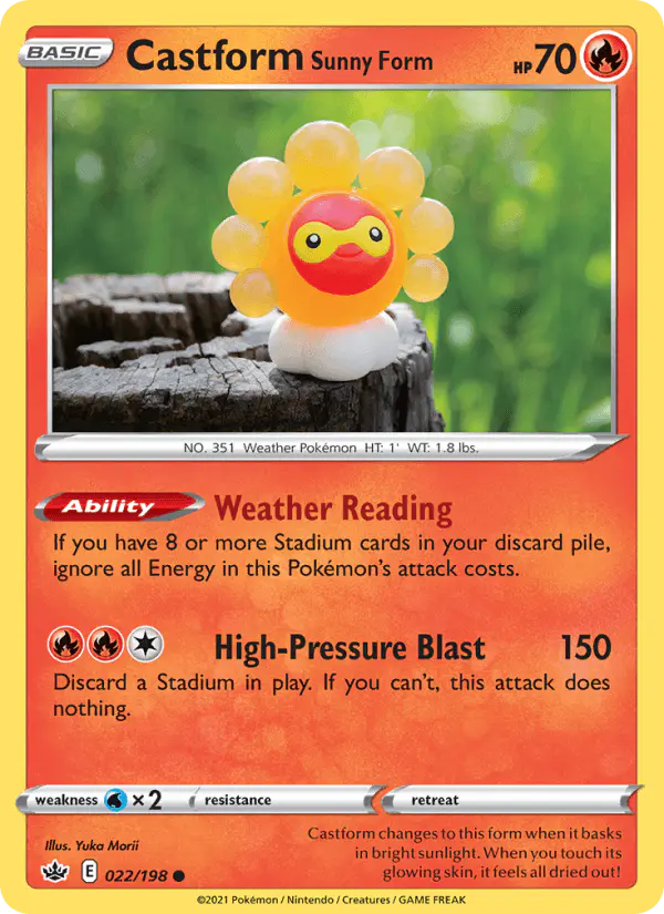 Carta Castform Sunny Form 022/198 de Chilling Reign