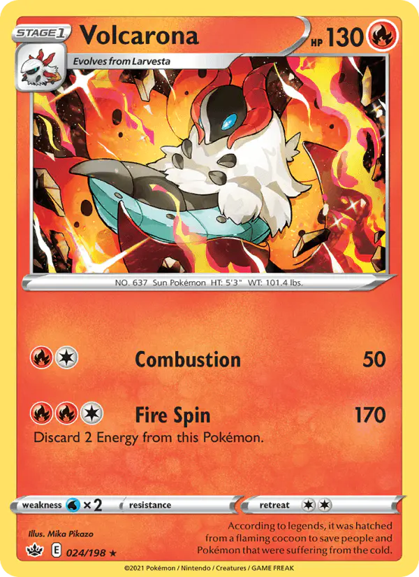 Carta Volcarona 024/198 de Chilling Reign