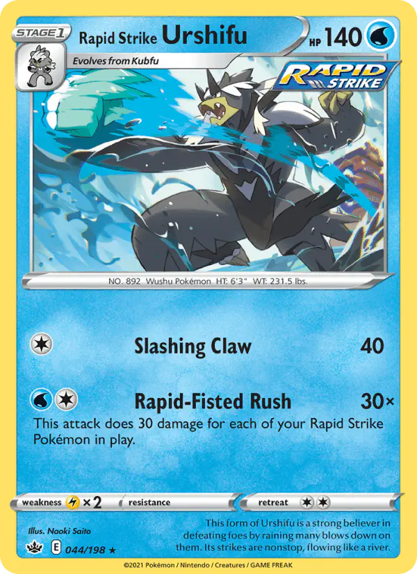 Carta Rapid Strike Urshifu 044/198 de Chilling Reign